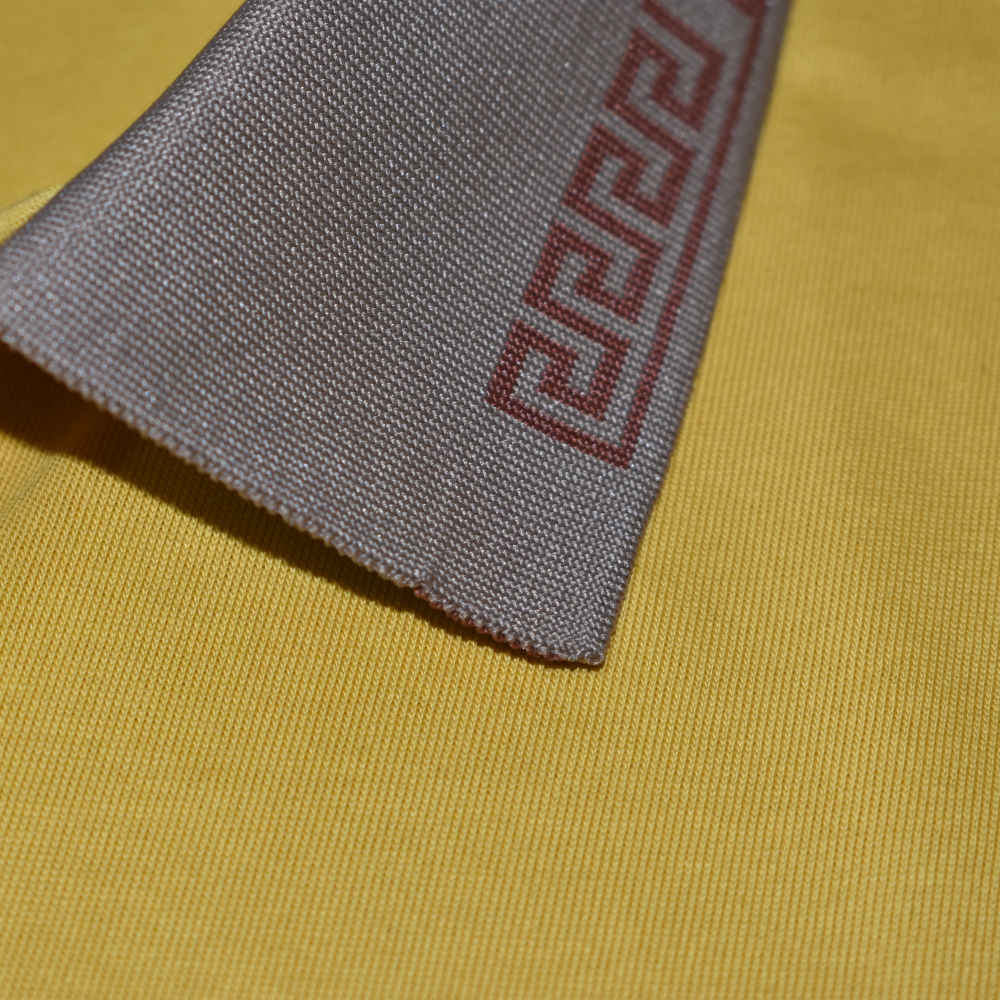 Versace Embossed logo Yellow Premium Polo T-shirt-thumb-4