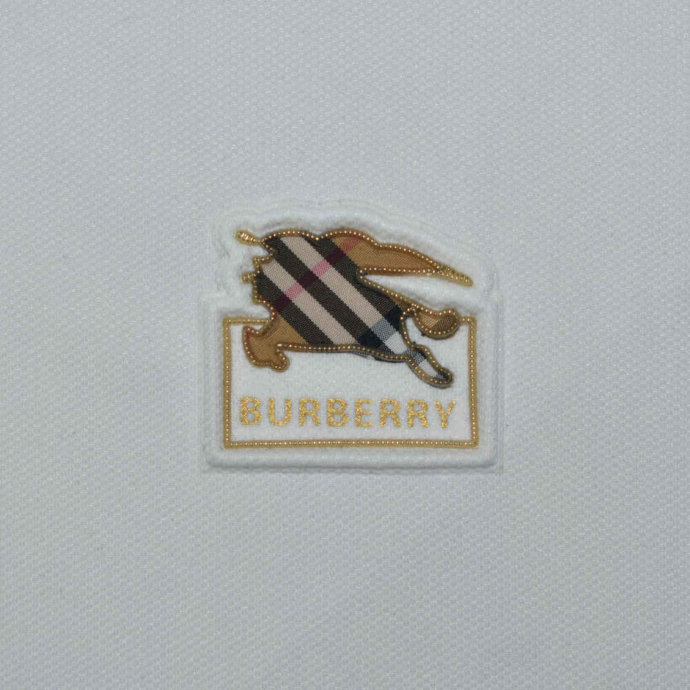 Burberry White Premium Quality Polo Tees-thumb-3