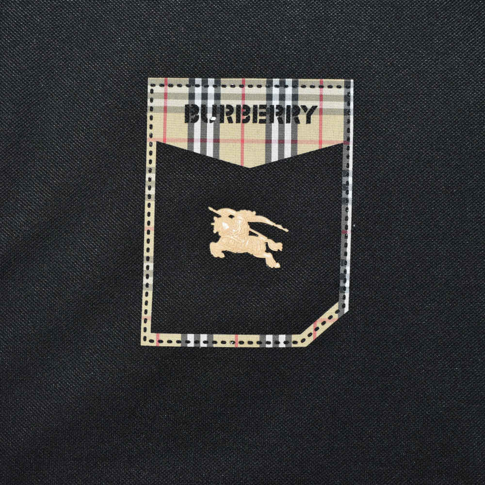 Burberry Black Premium Quality Polo Tees-3