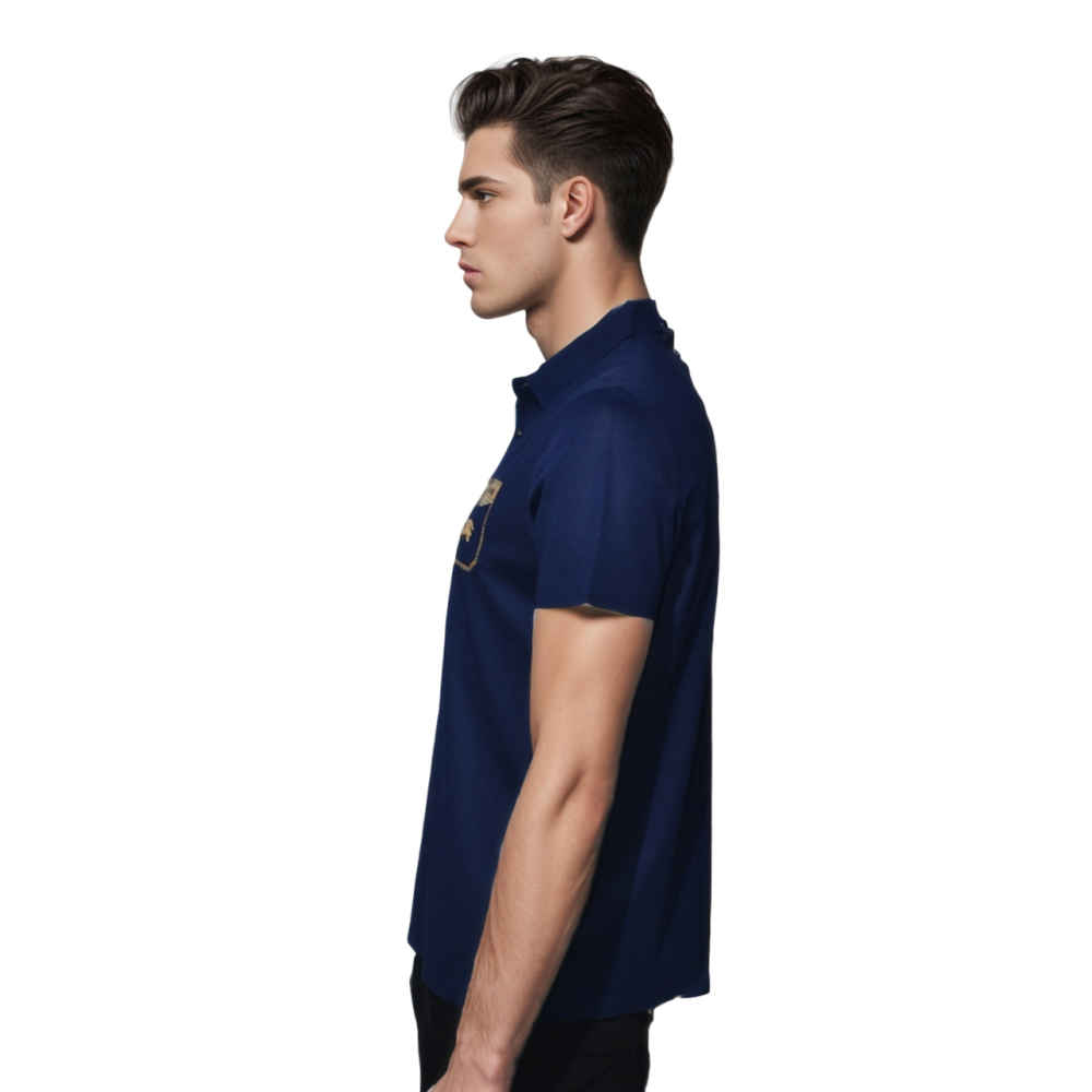 Burberry Blue Premium Quality Polo Tees-2