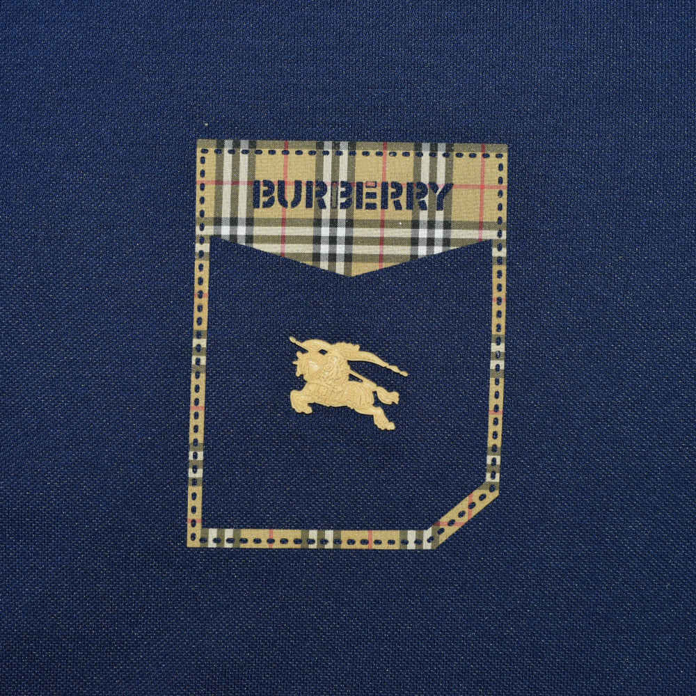 Burberry Blue Premium Quality Polo Tees-3