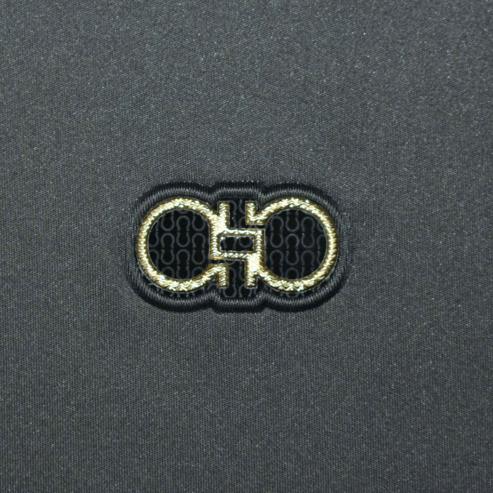 Ferragamo Grey Embossed Logo Premium Polo T-shirt-3