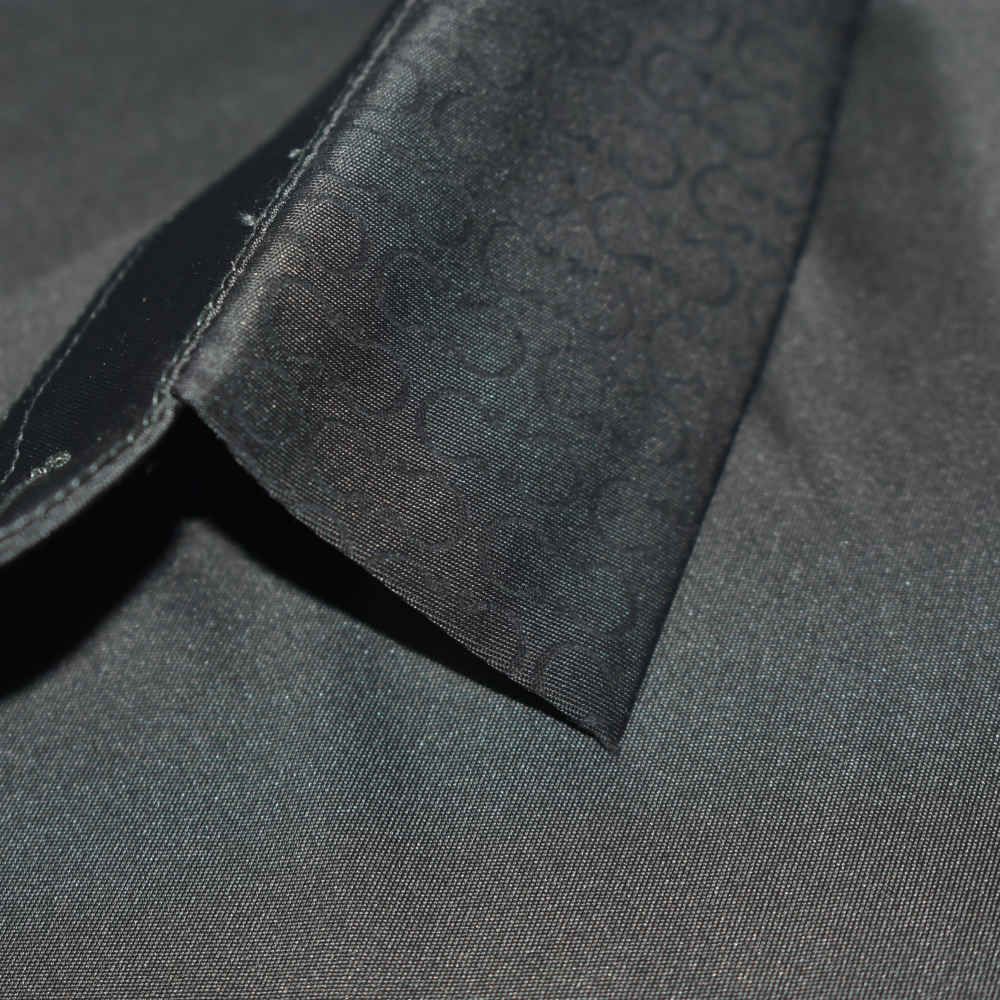 Ferragamo Grey Embossed Logo Premium Polo T-shirt-4