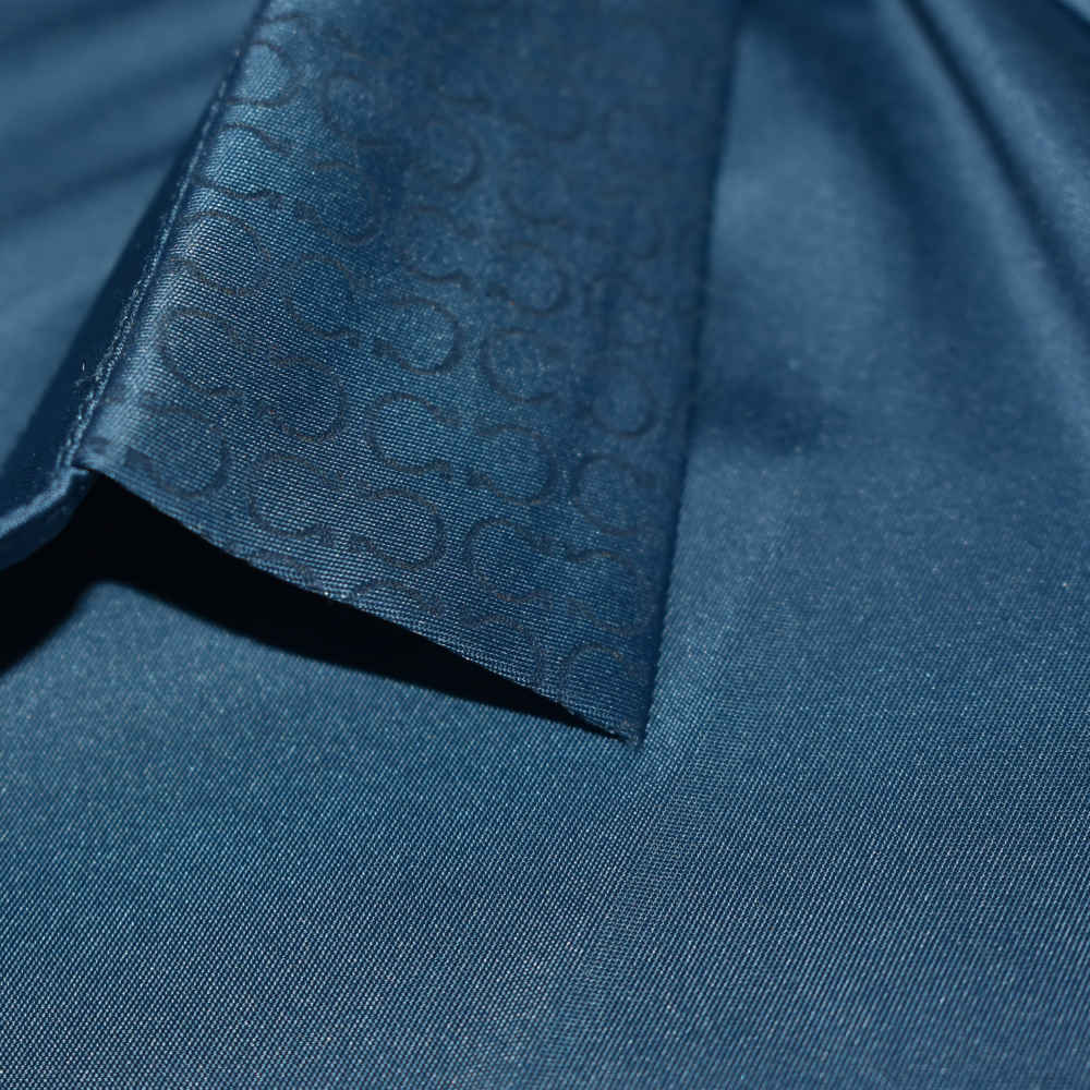 Ferragamo Blue Embossed Logo Premium Polo T-shirt-thumb-4