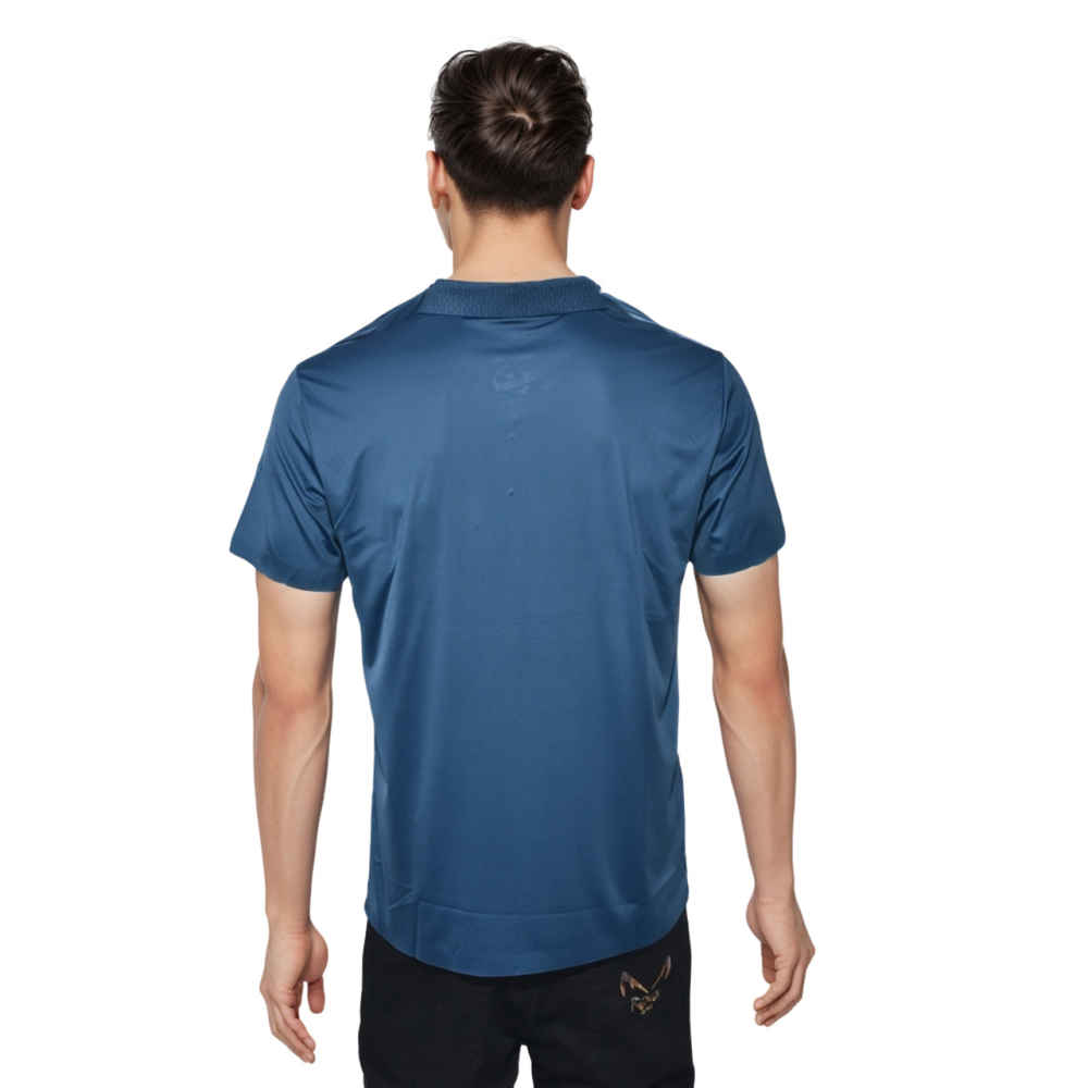 Ferragamo Blue Embossed Logo Premium Polo T-shirt-thumb-1