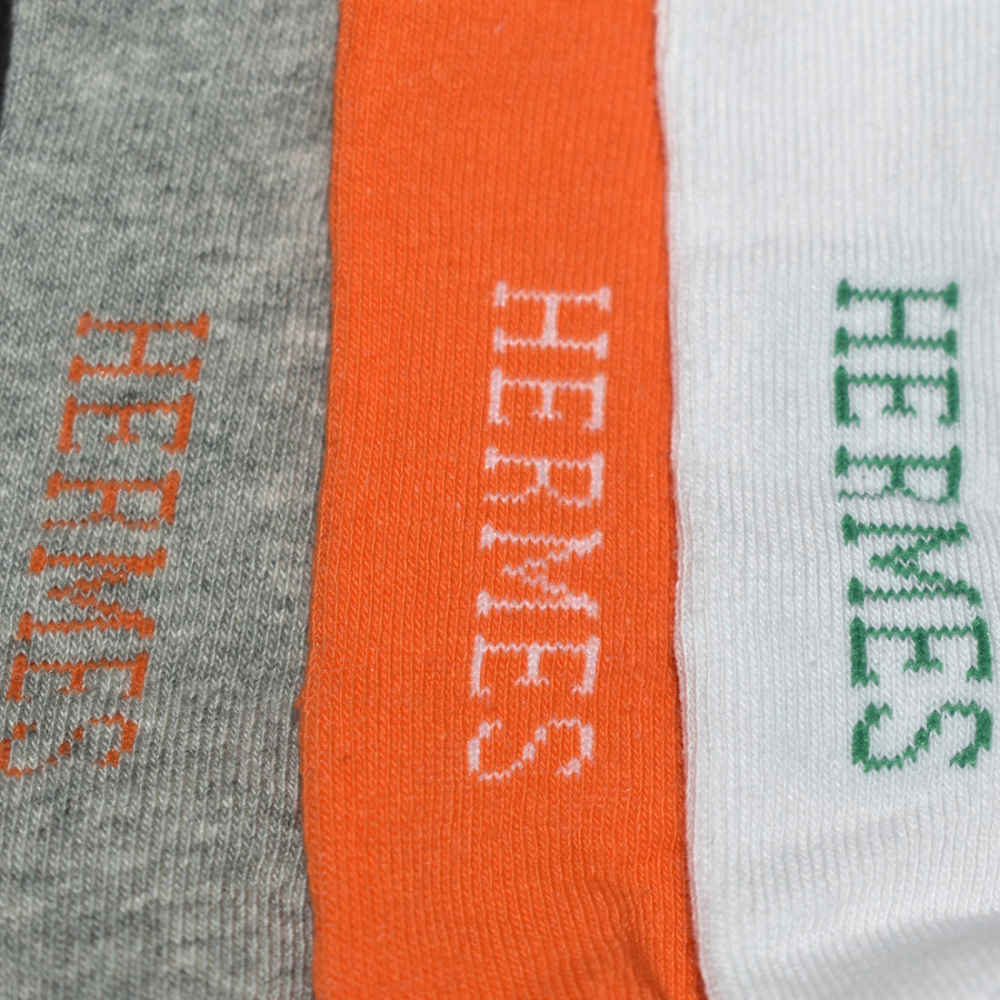 Hermes Multi Color Low Cut Premium Luxury Socks-thumb-3
