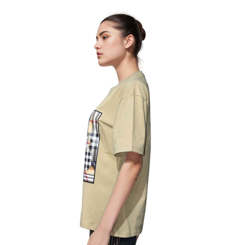 Burberry Teddy Print Brown Women Overized T-shirt-thumb-2