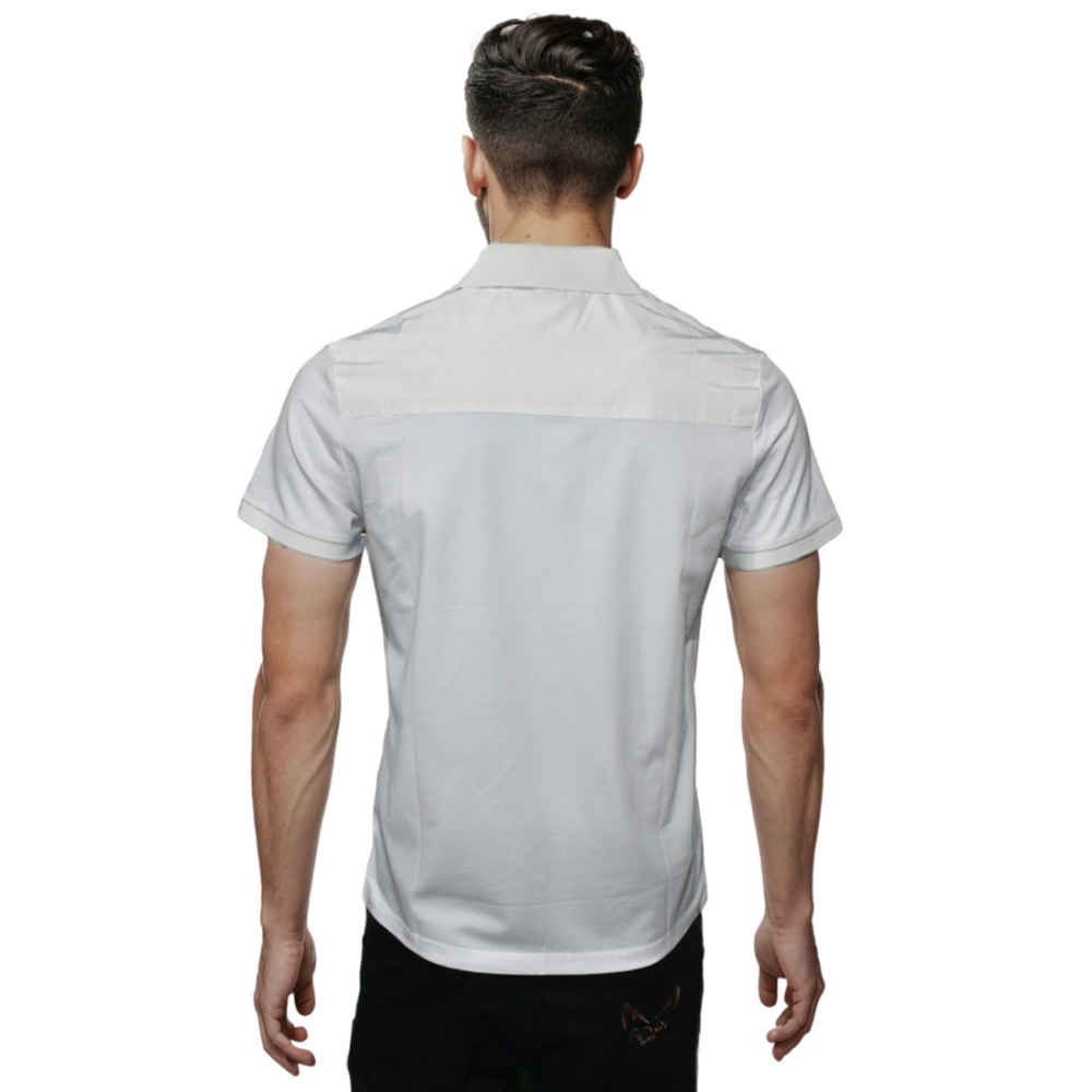 Prada White Premium Stretch Cotton Polo T-shirt-1