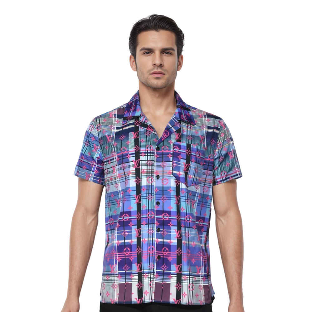 Louis Vuitton Printed Half Sleeve Shirt-thumb-0