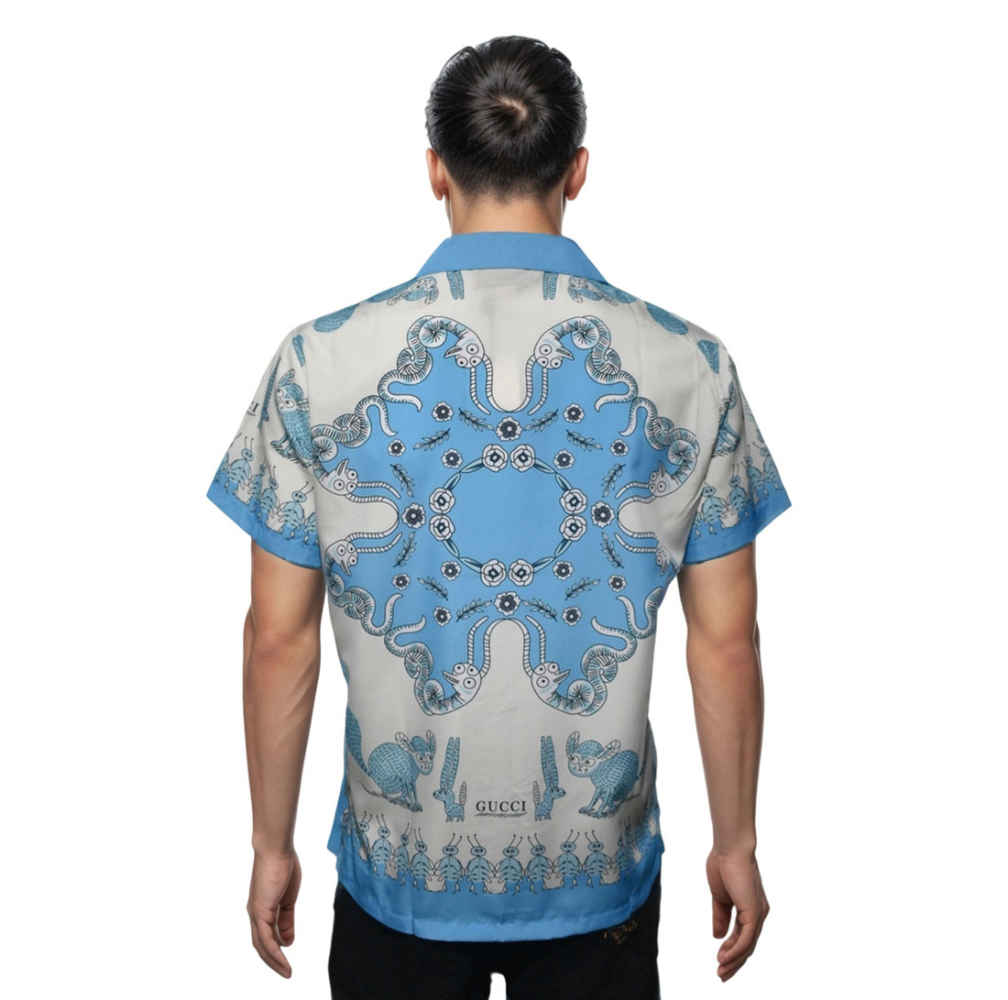 Gucci Sky Blue Premium Quality Shirt-1