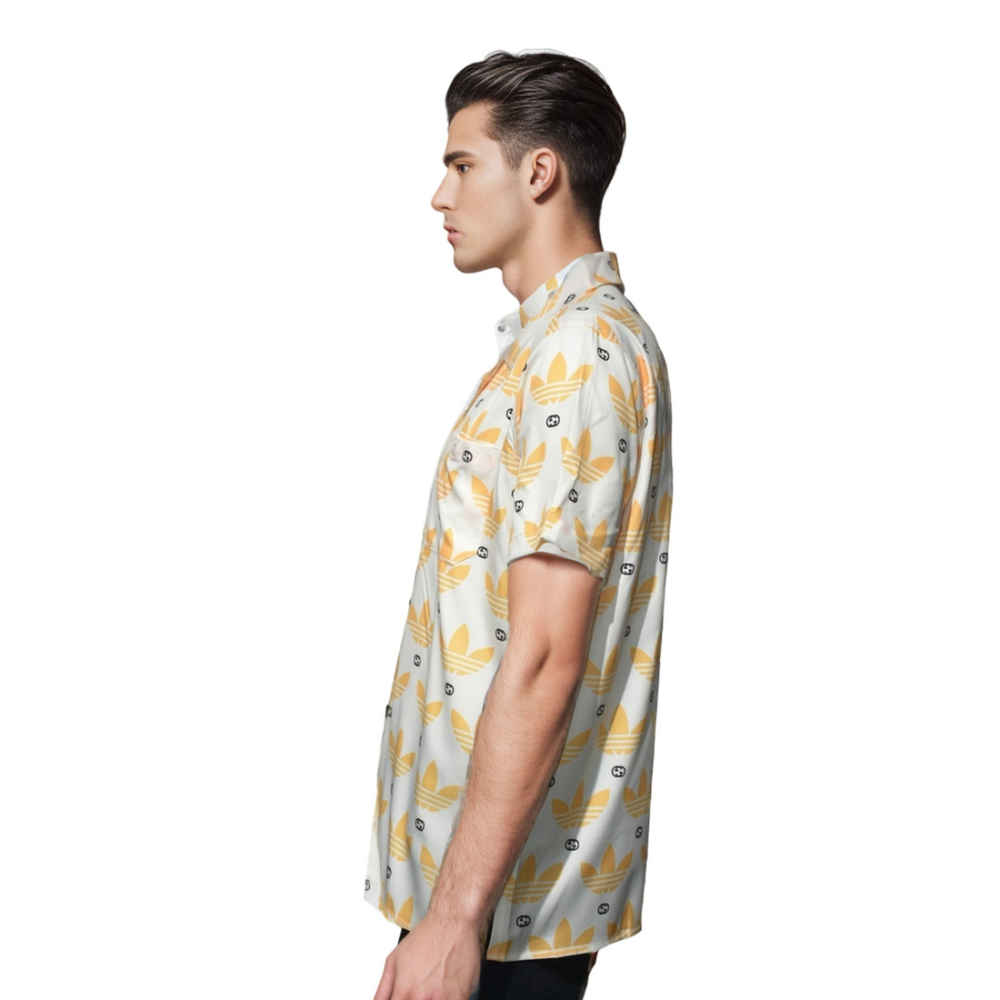 Gucci X Adidas White & Yellow Shirt-2