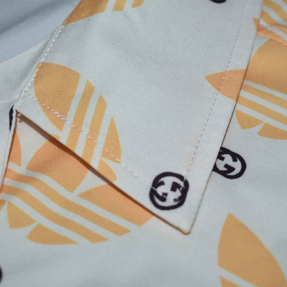Gucci X Adidas White & Yellow Shirt-4