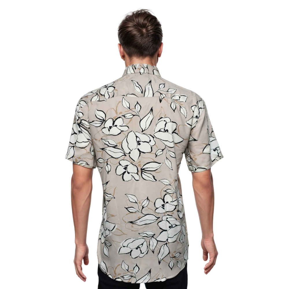 Gucci Beige Floral Printed Premium Quality Shirt-thumb-1