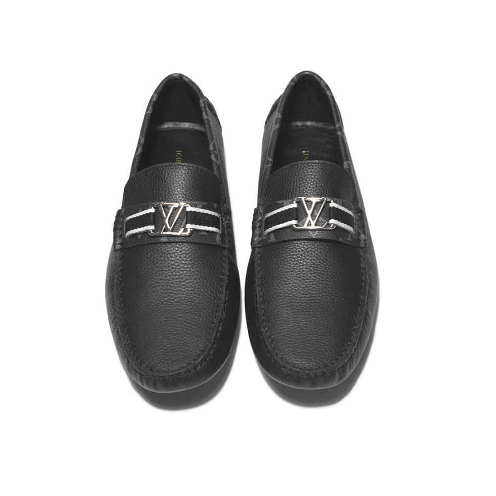 Louis Vuitton Black Hockenheim Moccasin Loafers-3