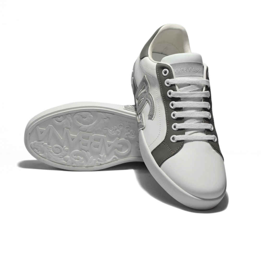 Dolce & Gabbana Portofino White & Grey Sneakers-5