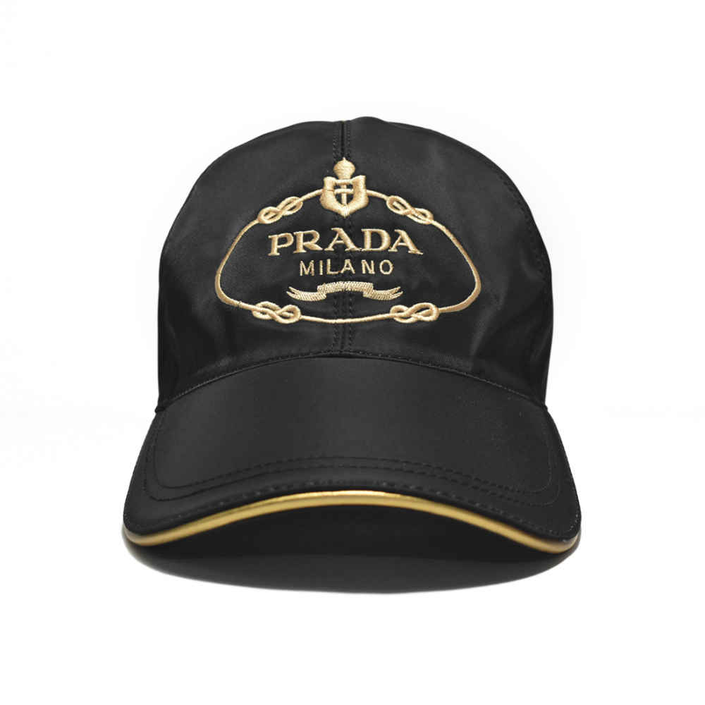 Prada Milano Embroidered logo Black Premium Cap-thumb-1