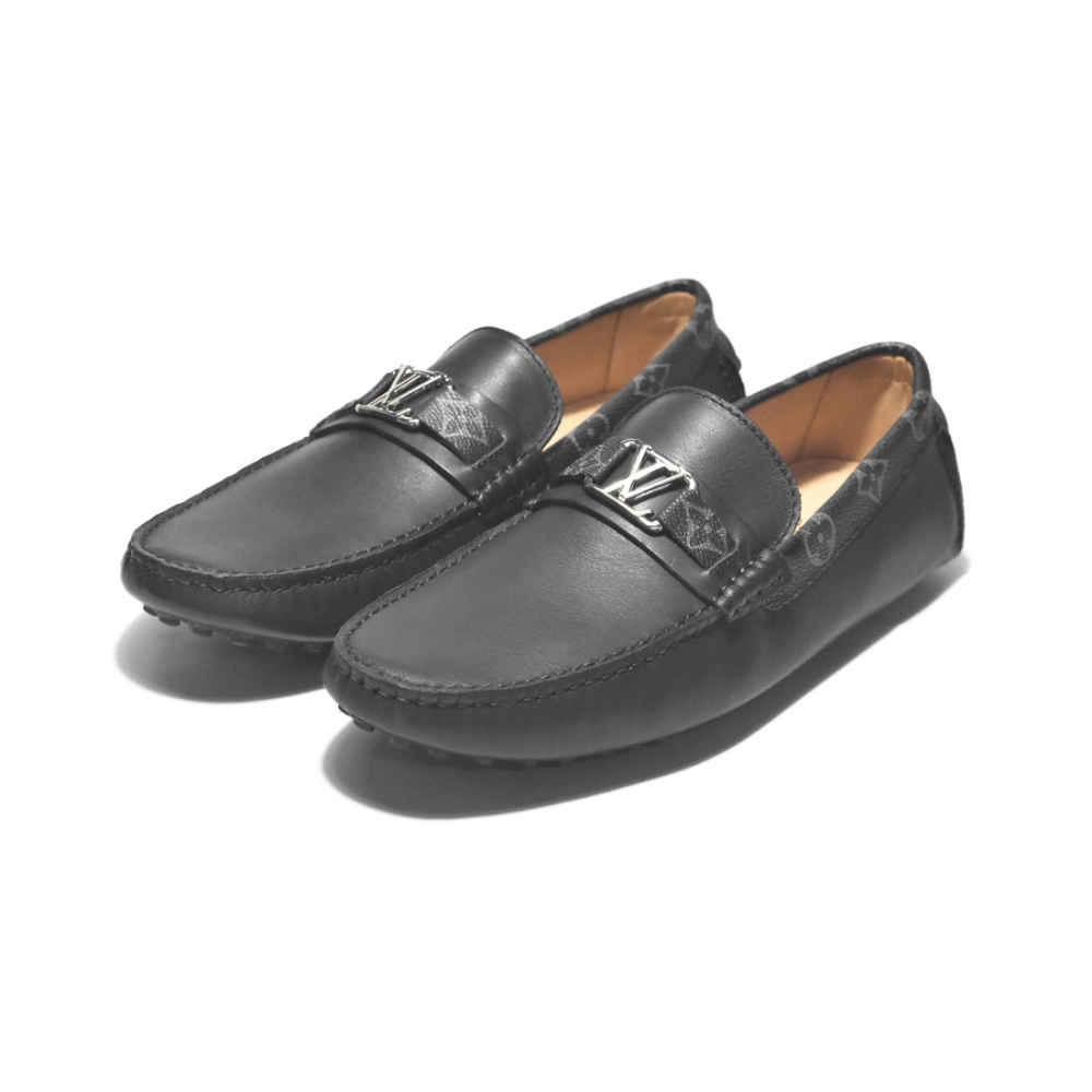 Louis Vuitton Monogram Premium Black Loafers-thumb-0