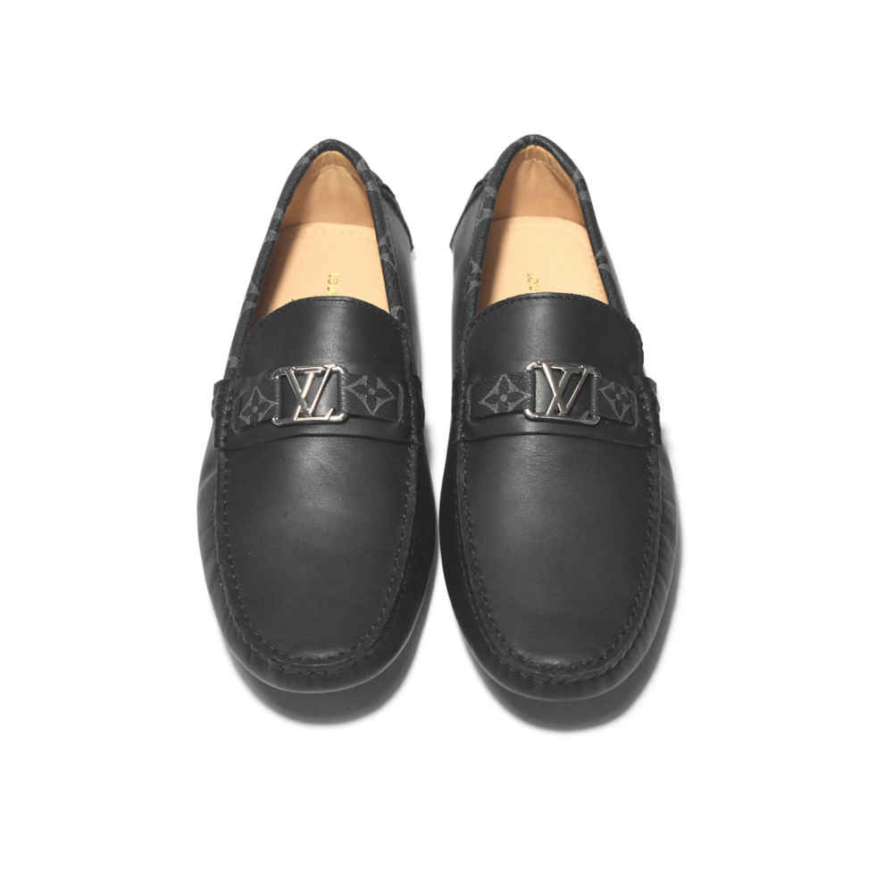 Louis Vuitton Monogram Premium Black Loafers-thumb-3