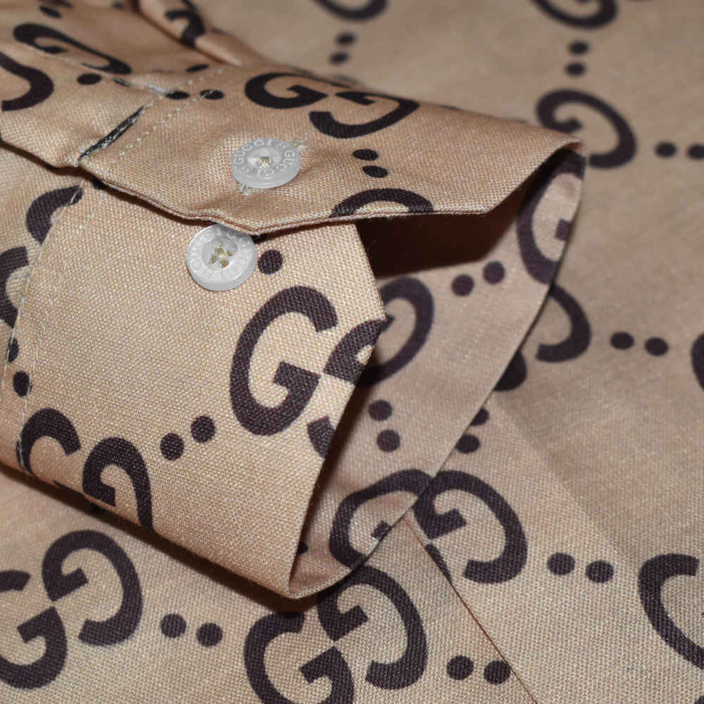 Gucci GG Canvas Brown Premium Shirt-5