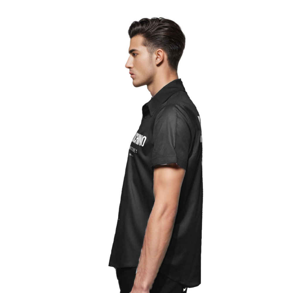 Moschino Black Premium Quality Half Sleeve Shirt-3