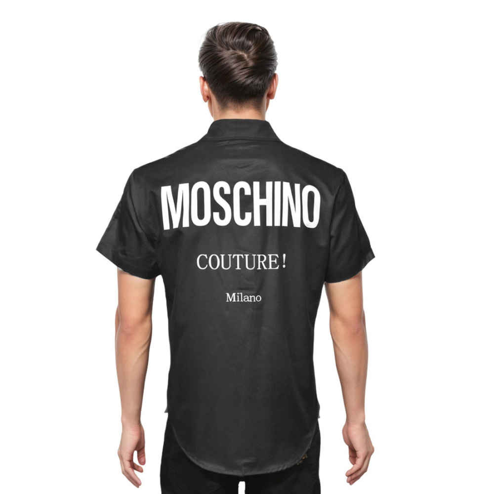 Moschino Black Premium Quality Half Sleeve Shirt-1