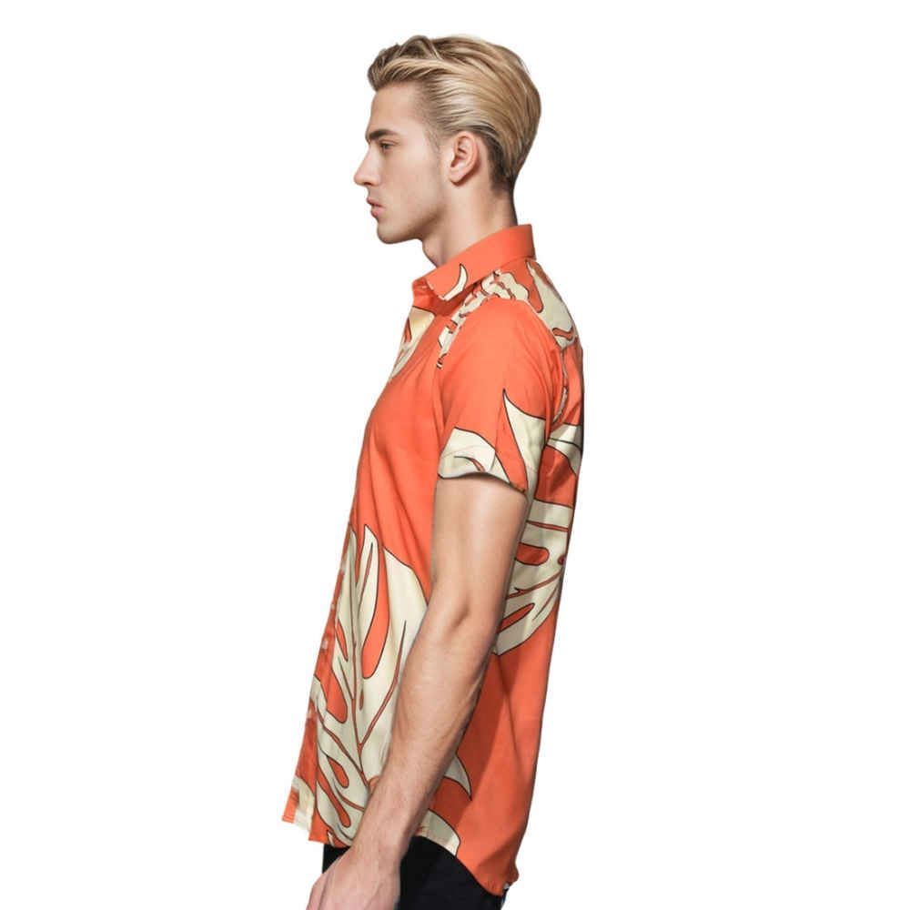 ZARA Orange Premium Quality Half Sleeve Shirt-2
