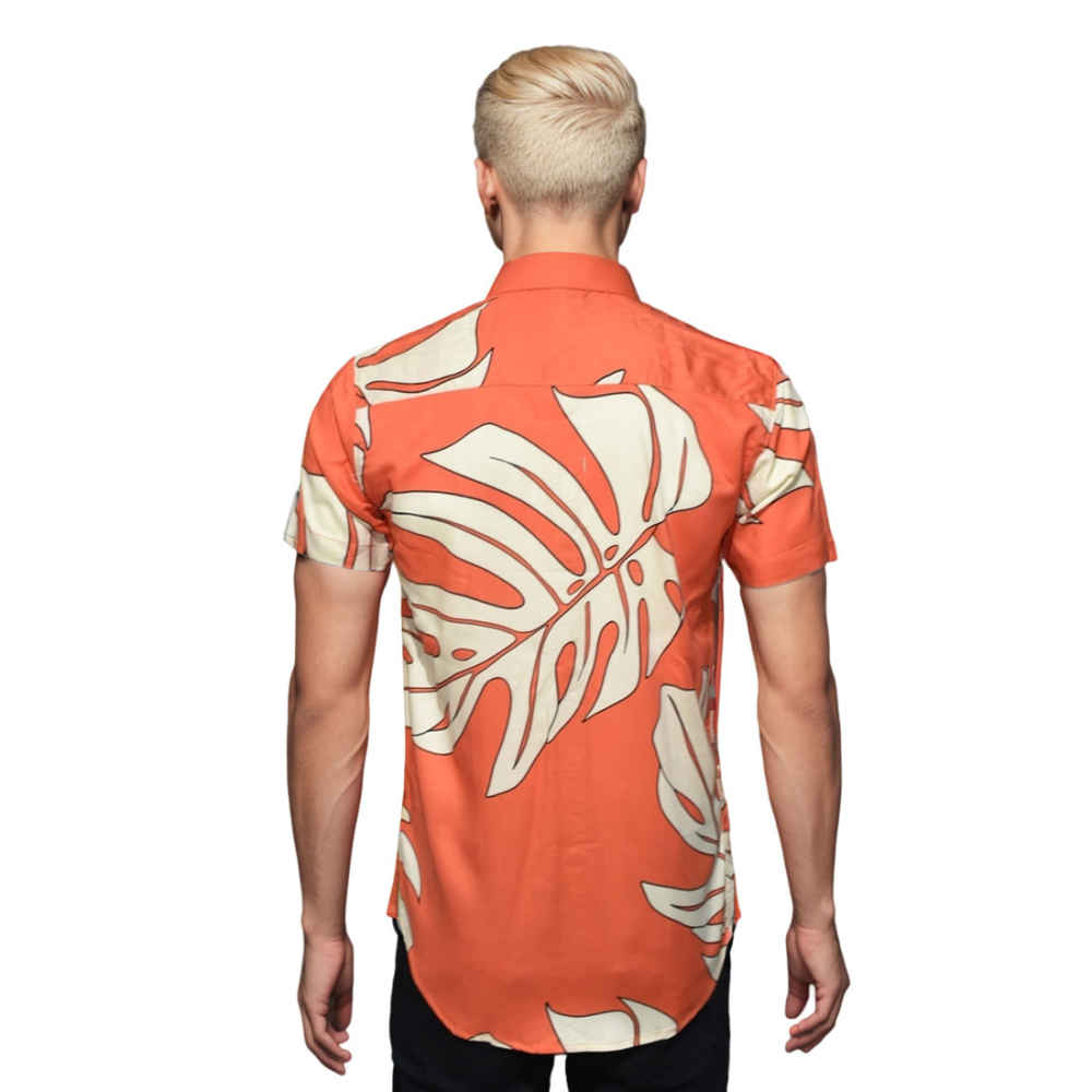 ZARA Orange Premium Quality Half Sleeve Shirt-1