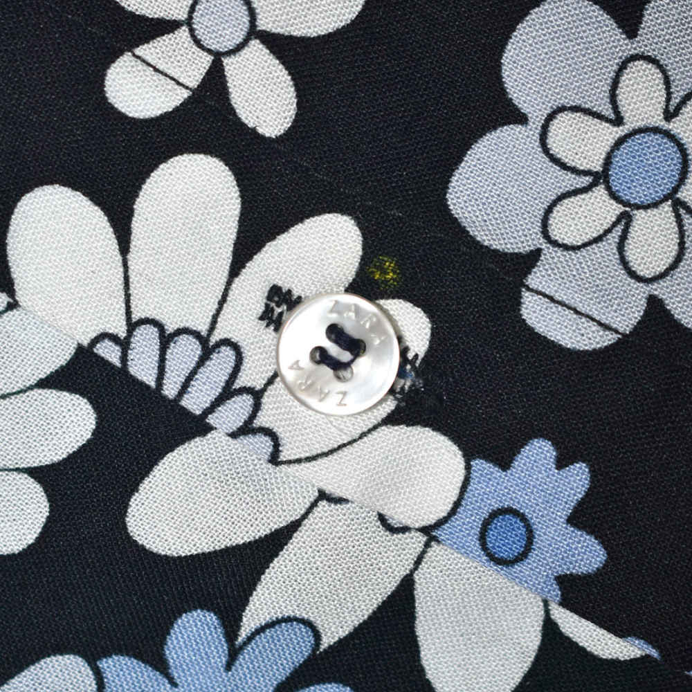 ZARA Flower Print Premium Quality Half Sleeve Shirt-thumb-4