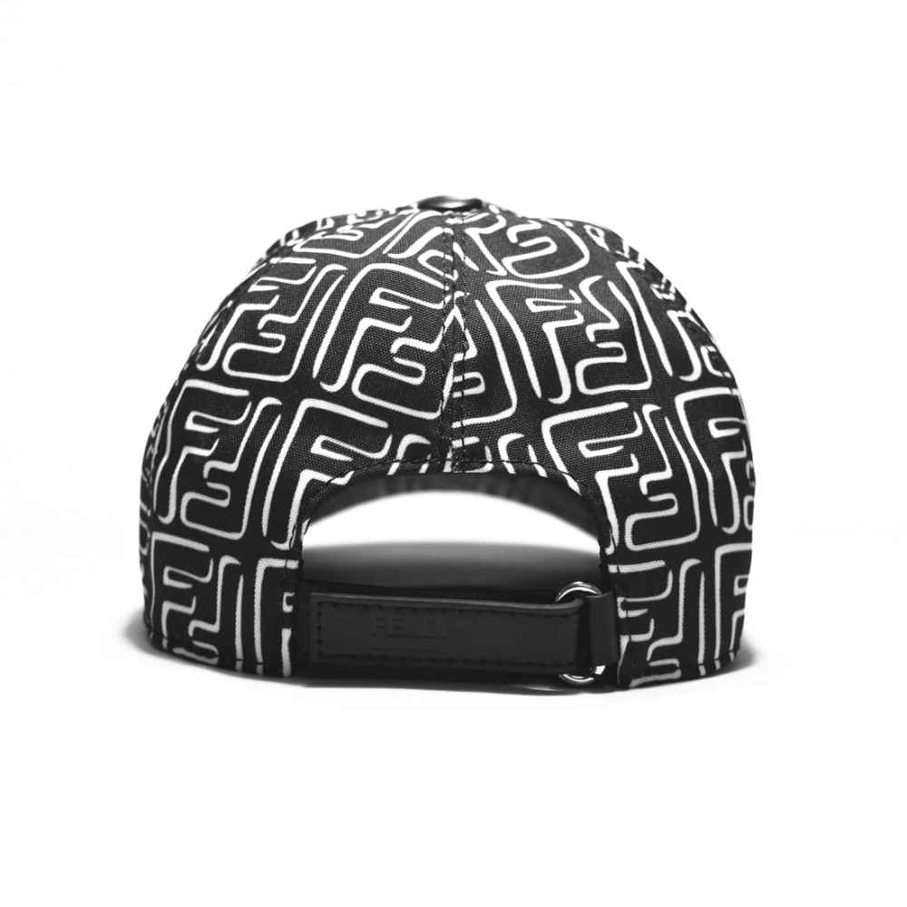 Fendi All-over Print Black Premium Cap-4