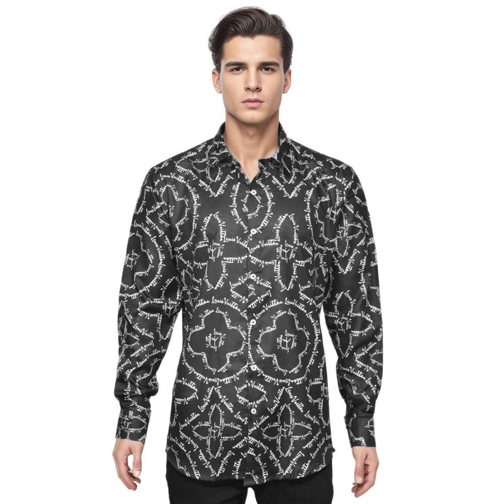 Louis Vuitton Black Premium Quality Shirts-6