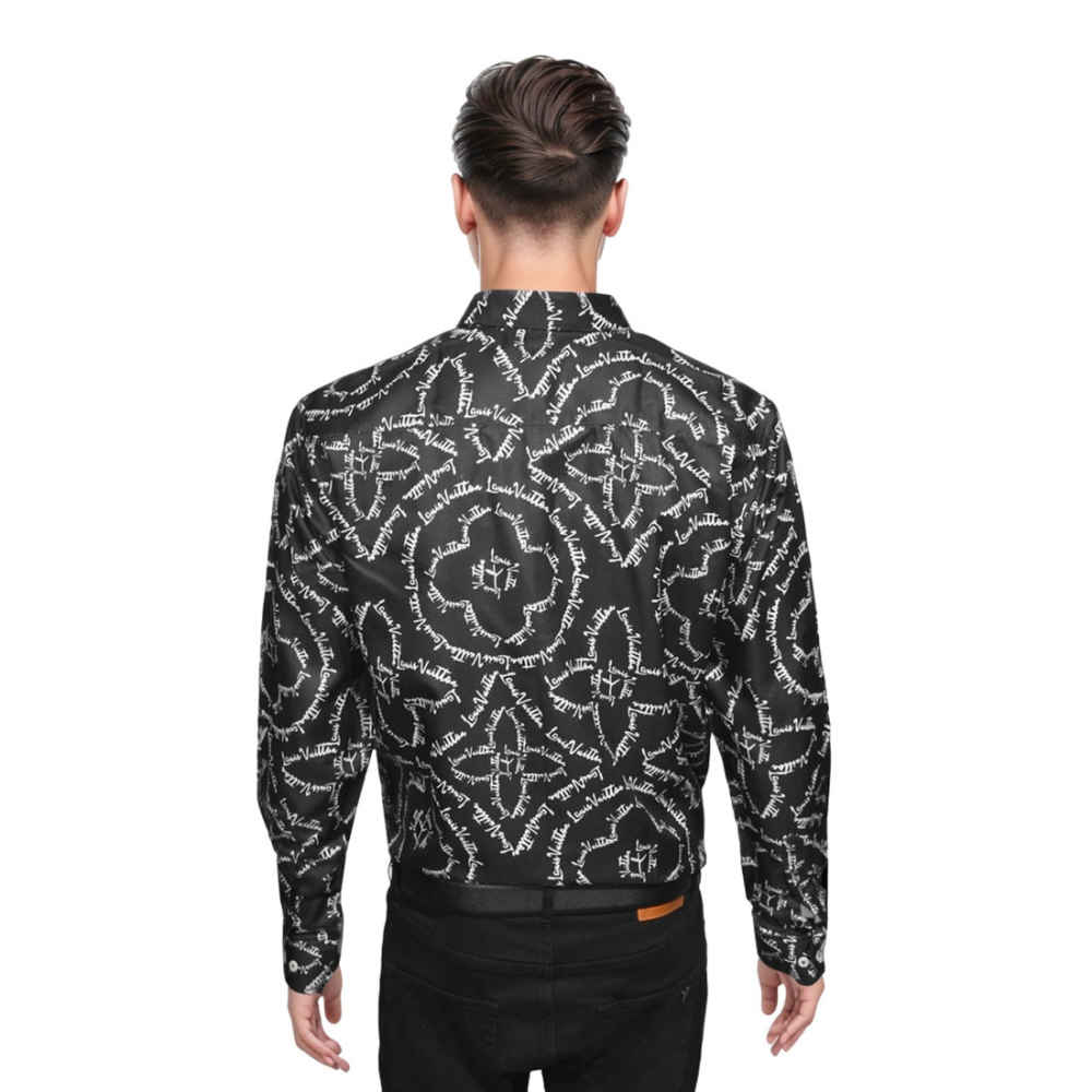 Louis Vuitton Black Premium Quality Shirts-1