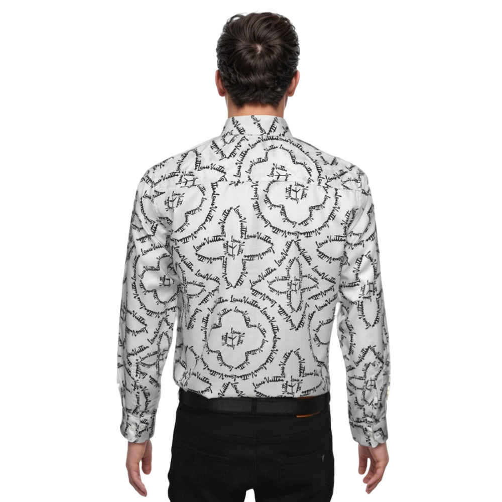 Louis Vuitton White Premium Quality Shirt-1