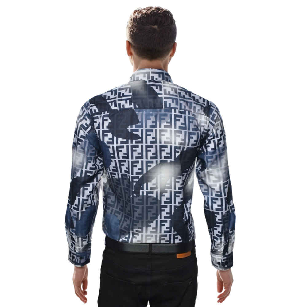 Fendi Blue Premium Quality Shirt-1