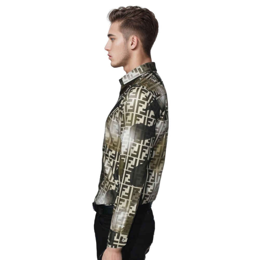 Fendi Brown Premium Quality Shirt-2