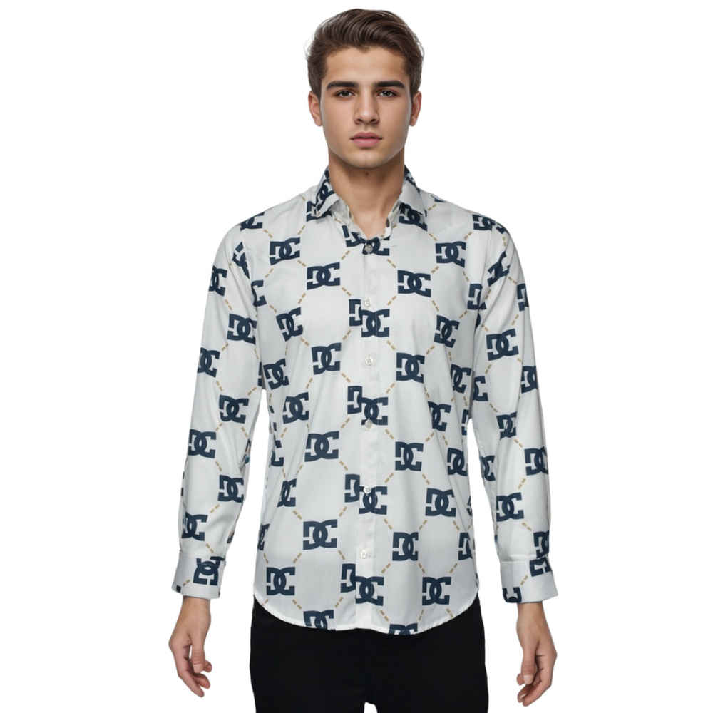 Dolce & Gabbana Monogram Print White Shirt-7