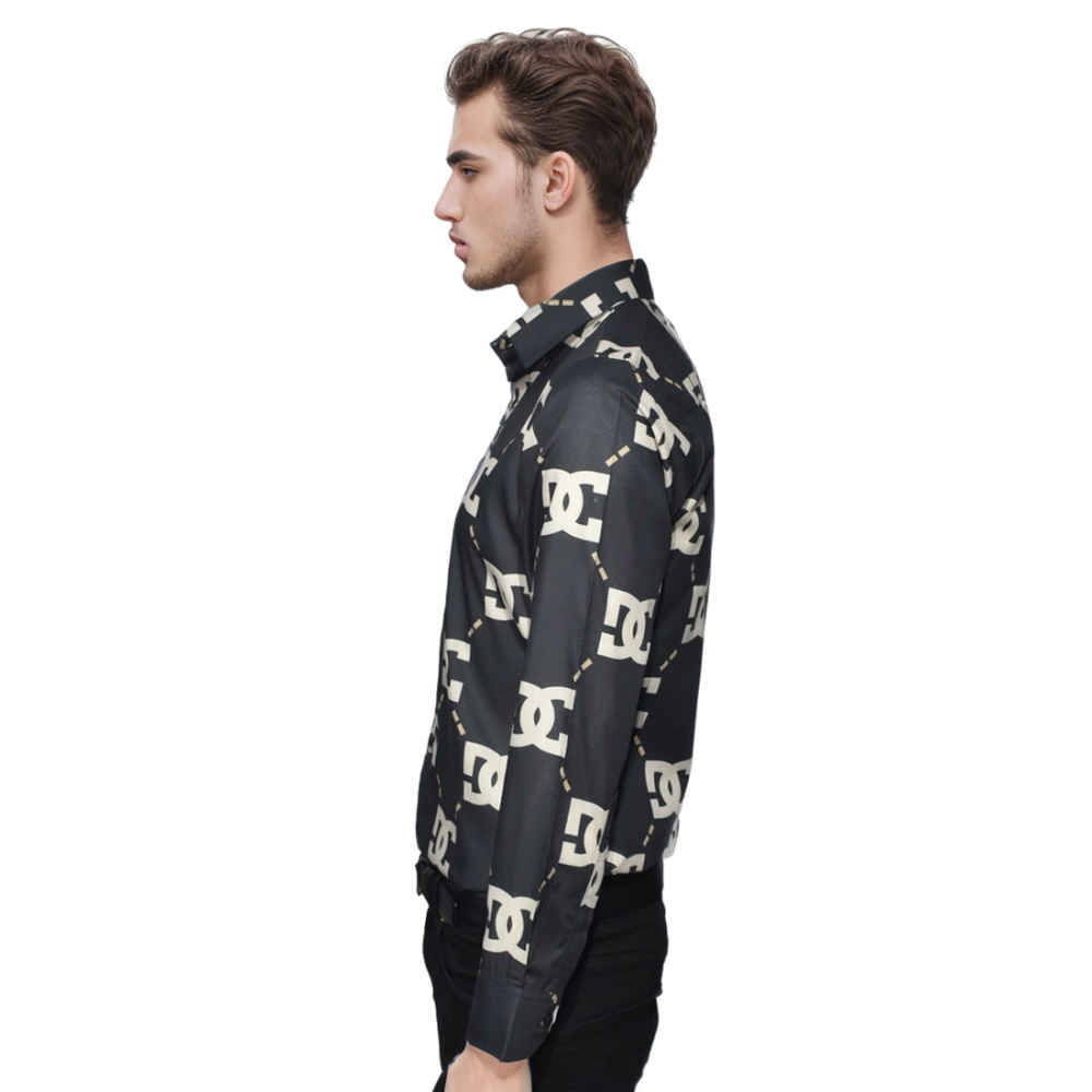 Dolce & Gabbana Monogram Print Black Shirt-2