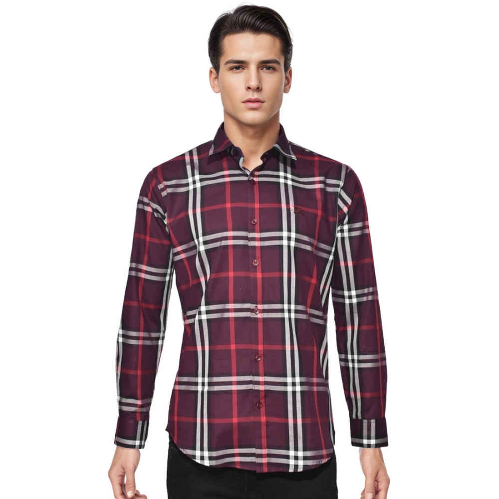 Burberry Wine Premium Quality Shirt-7