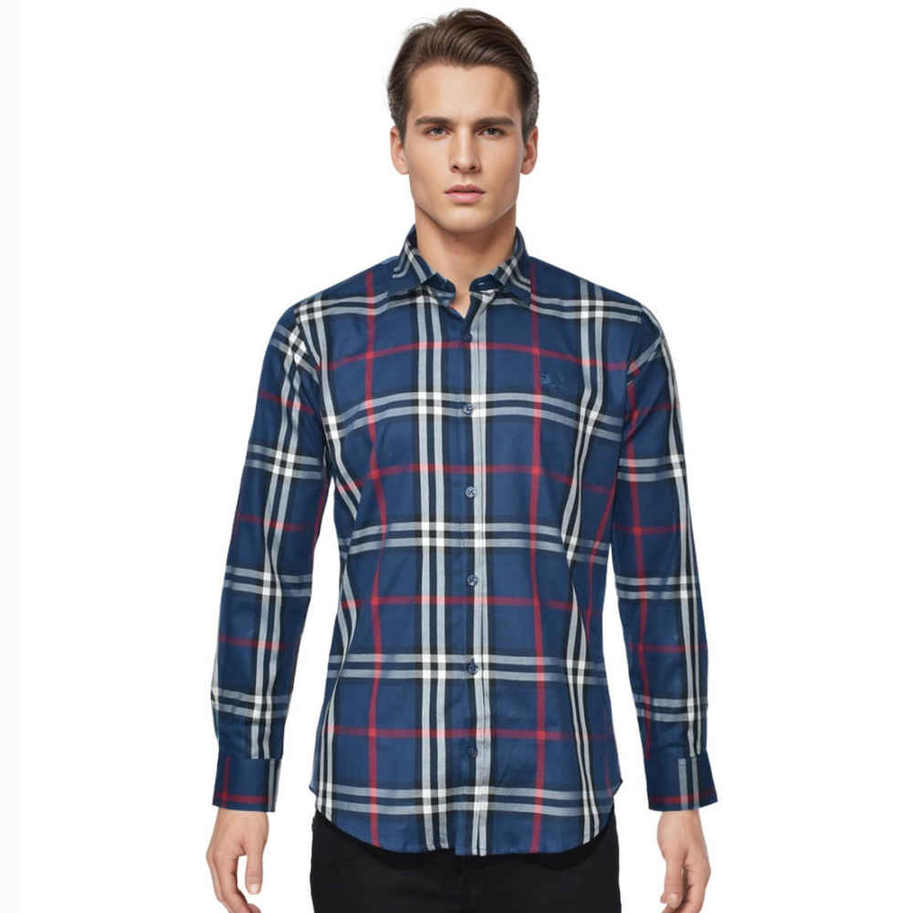 Burberry Blue Premium Quality Shirt-7