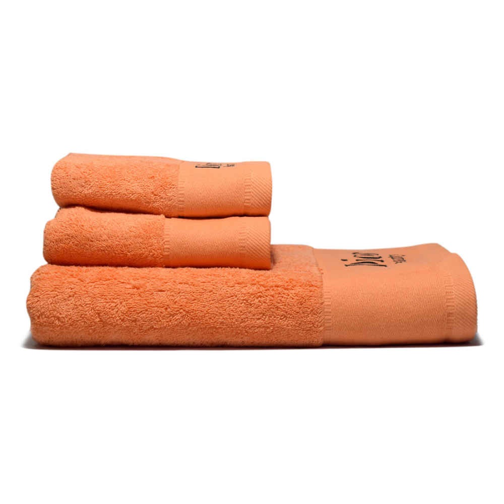 Dior Embroidered Orange Premium Towel - Set of 3-thumb-2