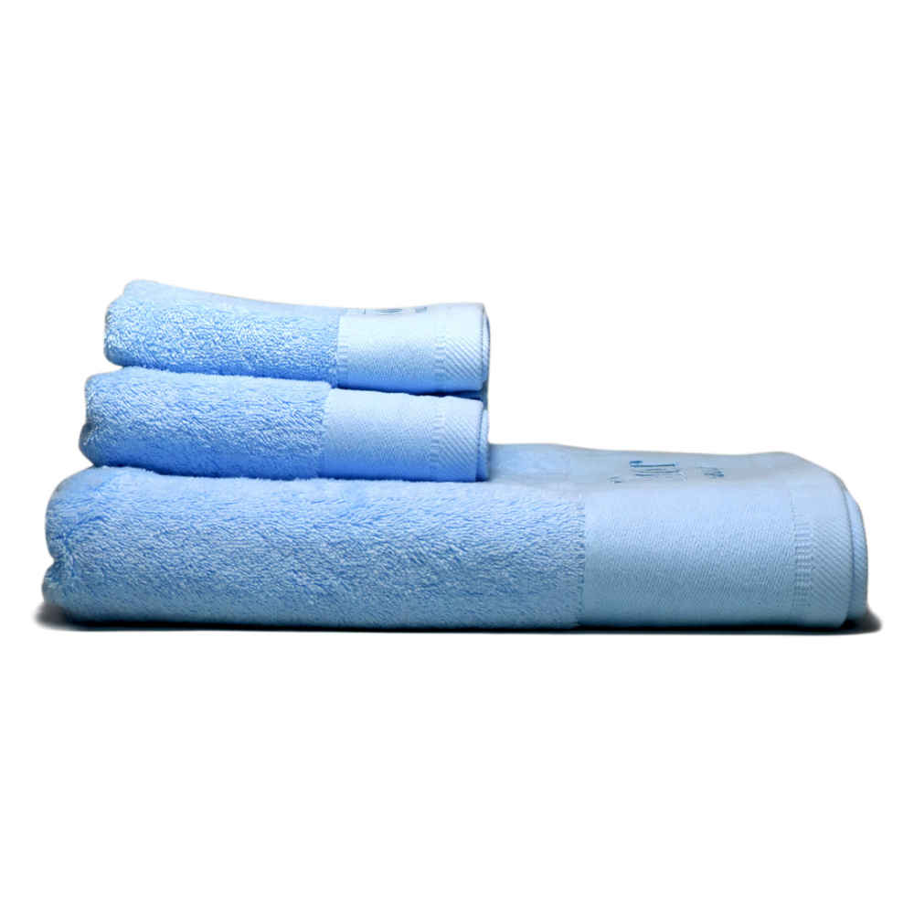 Dior Embroidered Blue Premium Towel - Set of 3-thumb-2
