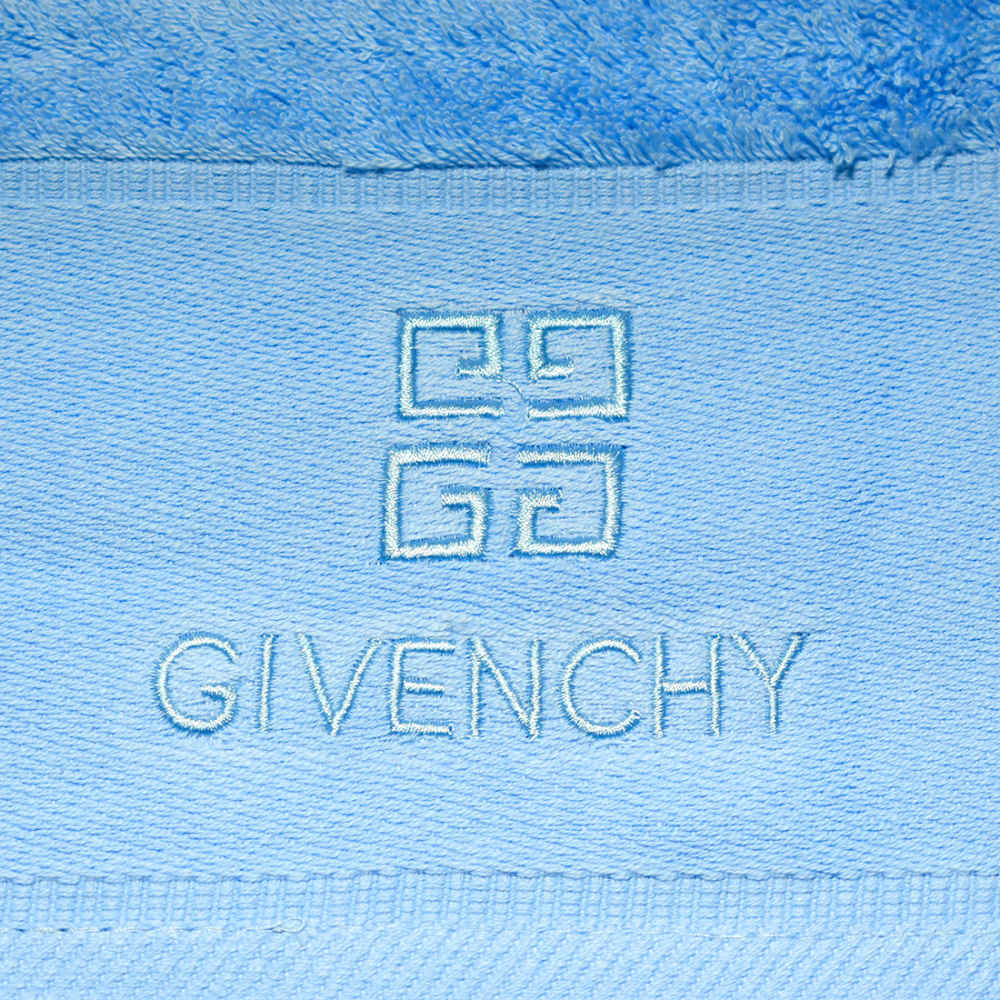Givenchy Embroidered Blue Premium Towel - Set of 3-thumb-4