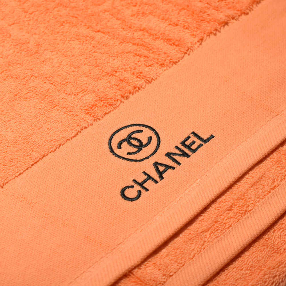 Chanel Embroidered logo Orange Premium Towel - Set of 3-1
