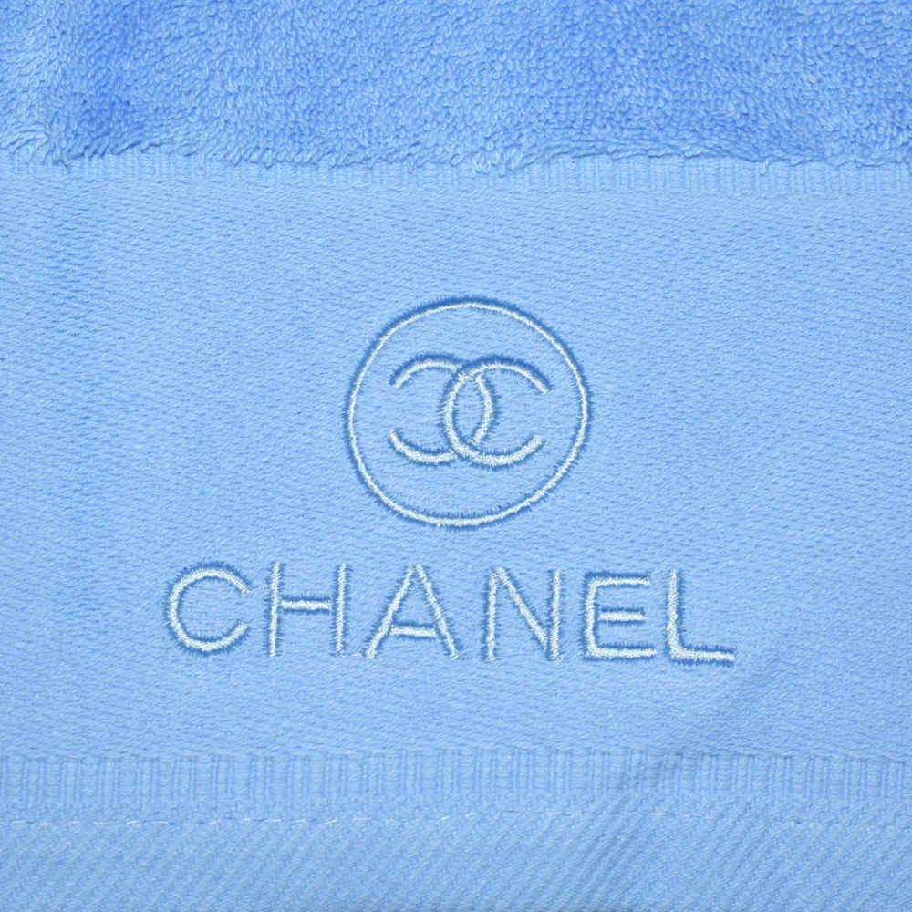 Chanel Embroidered logo Blue Premium Towel - Set of 3-thumb-4
