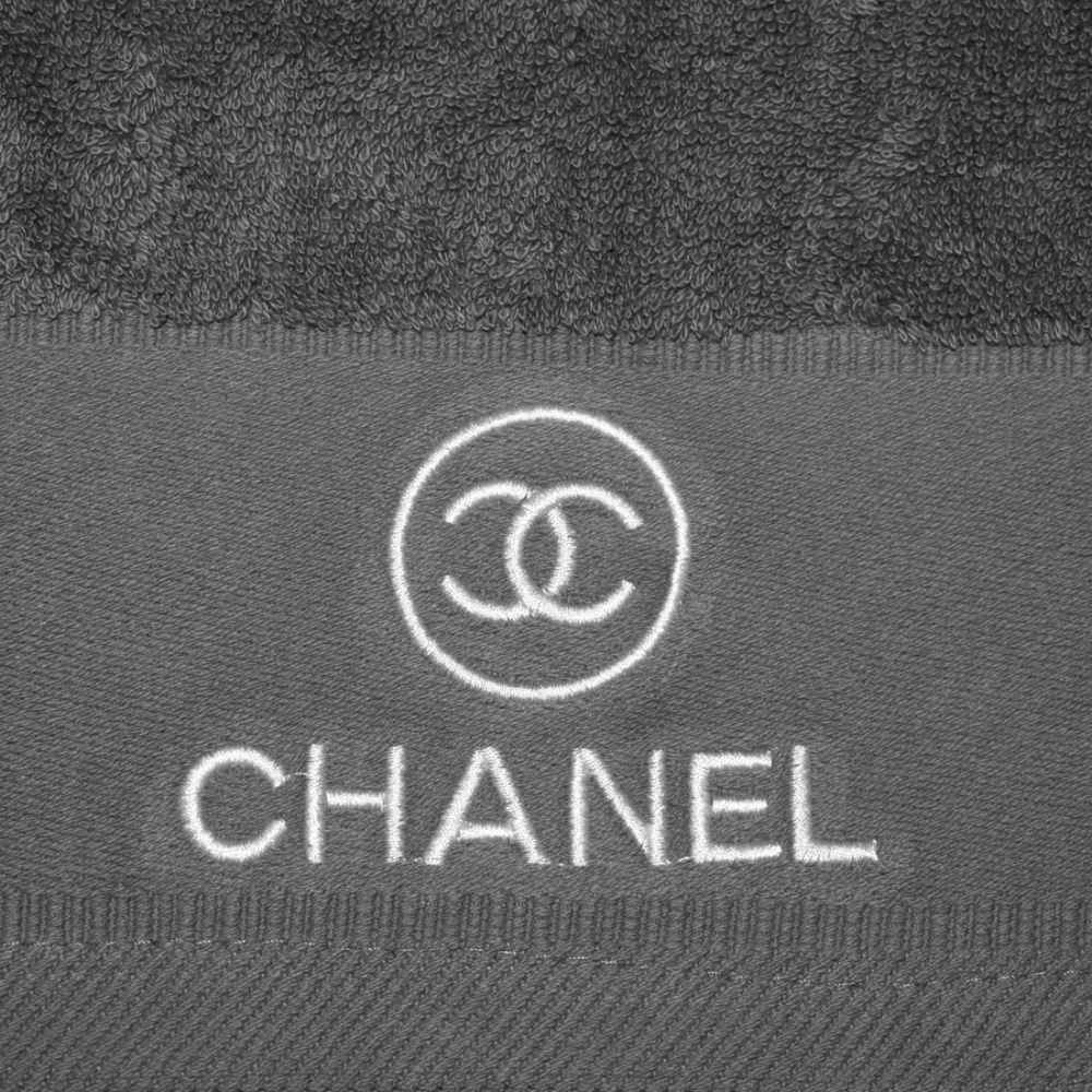 Chanel Embroidered logo Grey Premium Towel - Set of 3-thumb-4