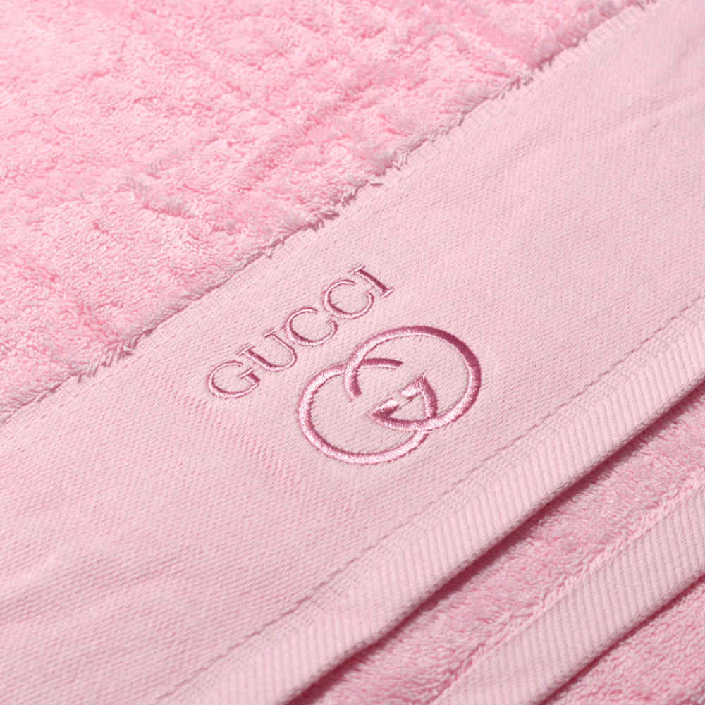 Gucci Embroidered Pink Premium Quality Towel - Set of 3-1
