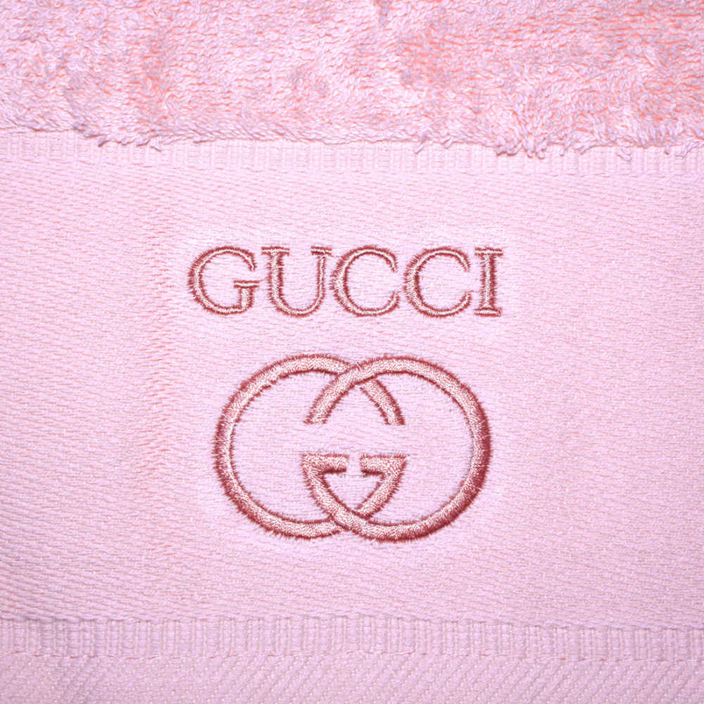 Gucci Embroidered Pink Premium Quality Towel - Set of 3-4