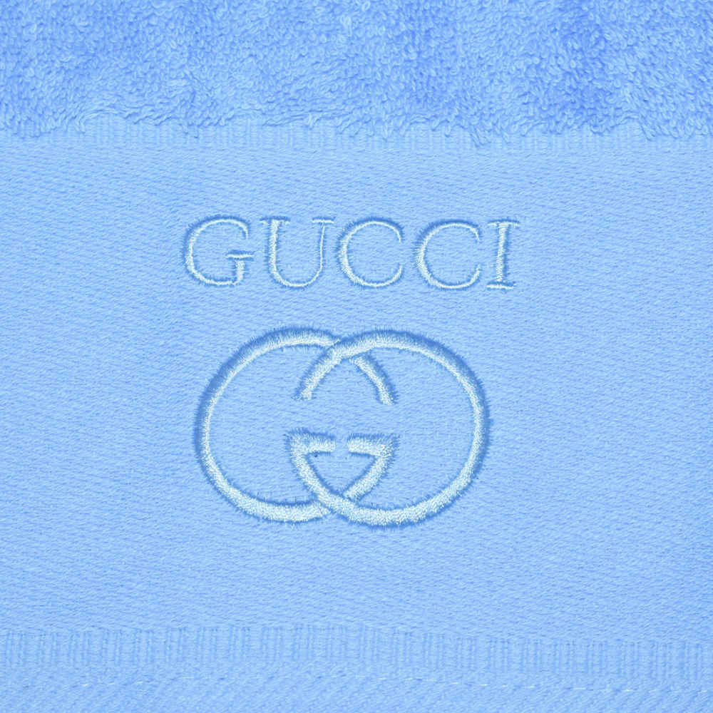 Gucci Embroidered Blue Premium Quality Towel - Set of 3-4