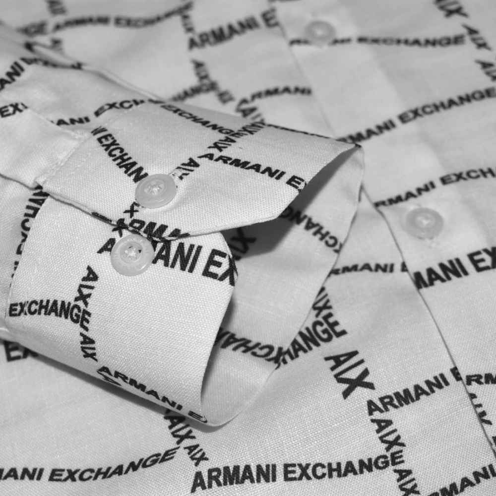 Armani Exchange logo Print White Premium Shirt-5