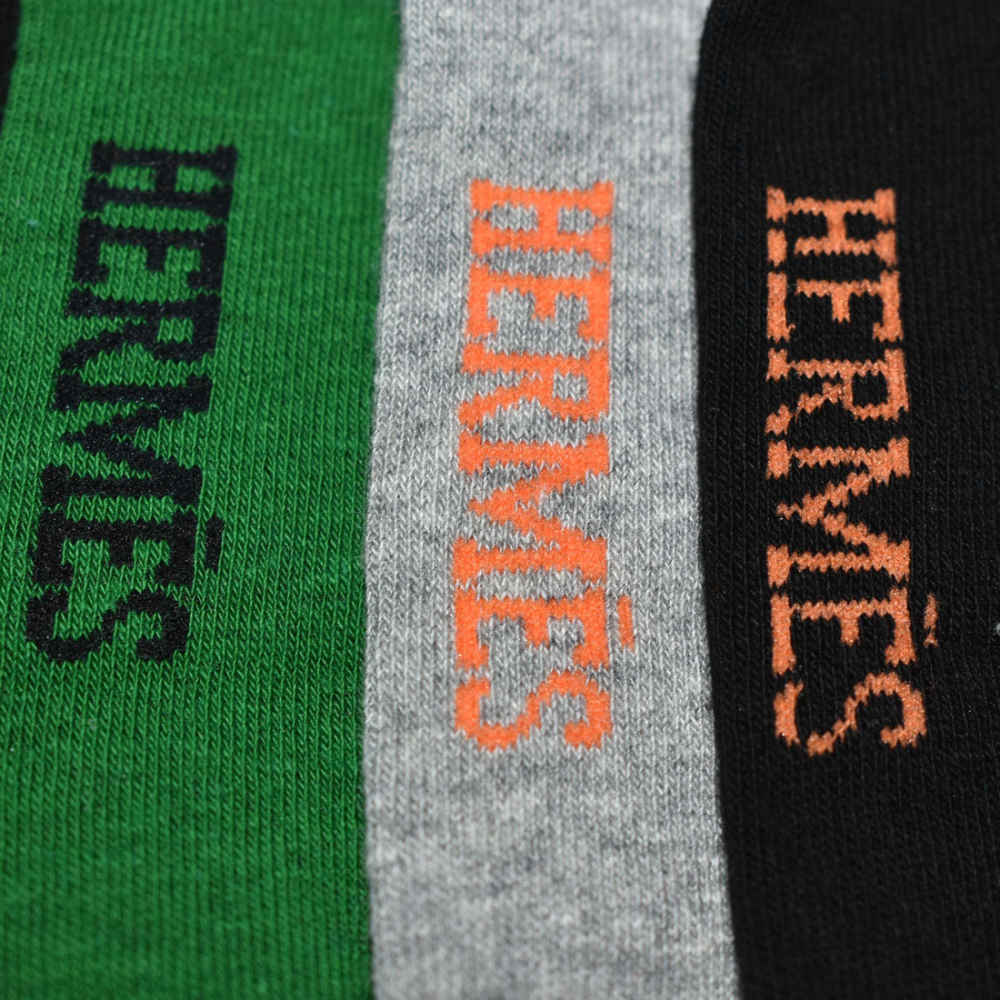Hermes Double Black Low Cut Premium Socks-3