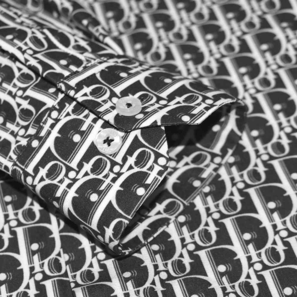 Dior Monogram Printed Black Premium Quality Shirt-5